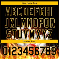 Custom Black Gold 3D Pattern Design Flame Bowling Authentic Baseball Jersey Custom Black Gold 3D Pattern Design Flame Bowling Authentic Baseball Jersey