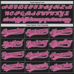 Özel Siyah Pembe Çizgili Pembe-Beyaz Orijinal Beyzbol Forması Özel Siyah Pembe Çizgili Pembe-Beyaz Orijinal Beyzbol Forması